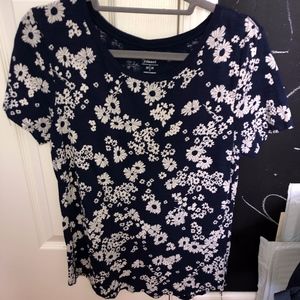 Navy Blue Relaxed Fit w/ Daisy Pattern, Old Navy
